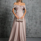 Vestido Longo Ombro A Ombro Com Torcido Frontal