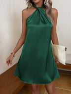 Vestido Curto Frente Única Com Estampa Tropical Resort