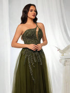 Vestido Longo Acinturado Com Fenda Frontal