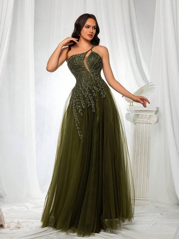 Vestido Longo Acinturado Com Fenda Frontal