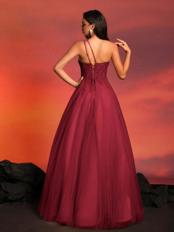 Vestido Longo Acinturado Com Fenda Frontal