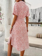Vestido Midi Com Faixa E Estampa Floral Delicada