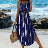 Vestido Midi Com Alças Finas E Estampa Tie Dye Resort