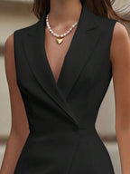 Vestido Curto Alfaiataria Com Decote Blazer