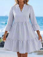 Vestido Midi Com Bordado Floral E Manga Longa Resort