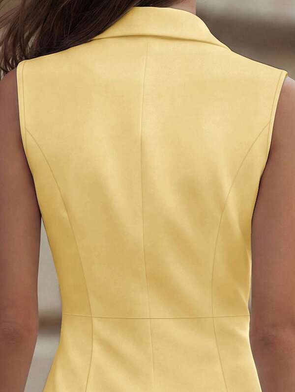Vestido Curto Alfaiataria Com Decote Blazer