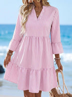 Vestido Midi Com Bordado Floral E Manga Longa Resort