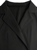 Vestido Midi Transpassado Com Botões Estilo Clássico