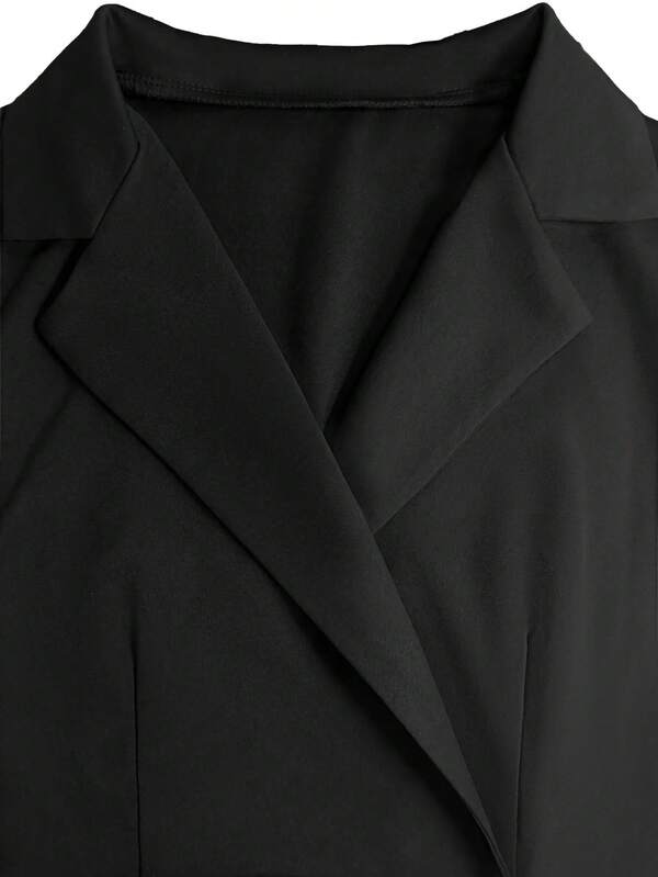 Vestido Midi Transpassado Com Botões Estilo Clássico